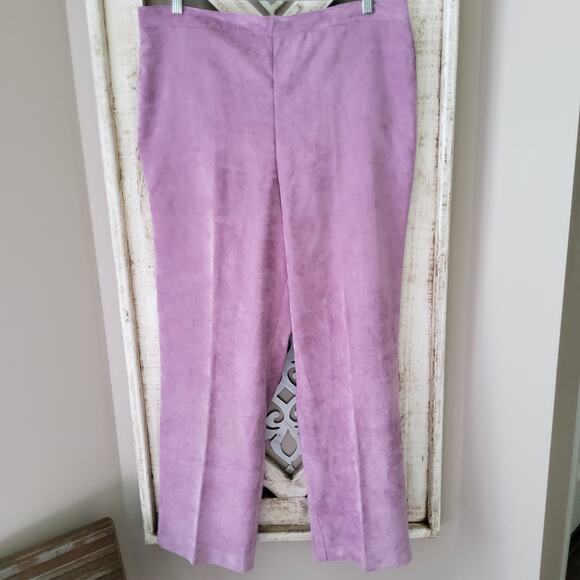 Alfred Dunner Women's Pullon Elastic Waist Classic Fit Corduroy Pants Raspberry - Picture 3 of 9